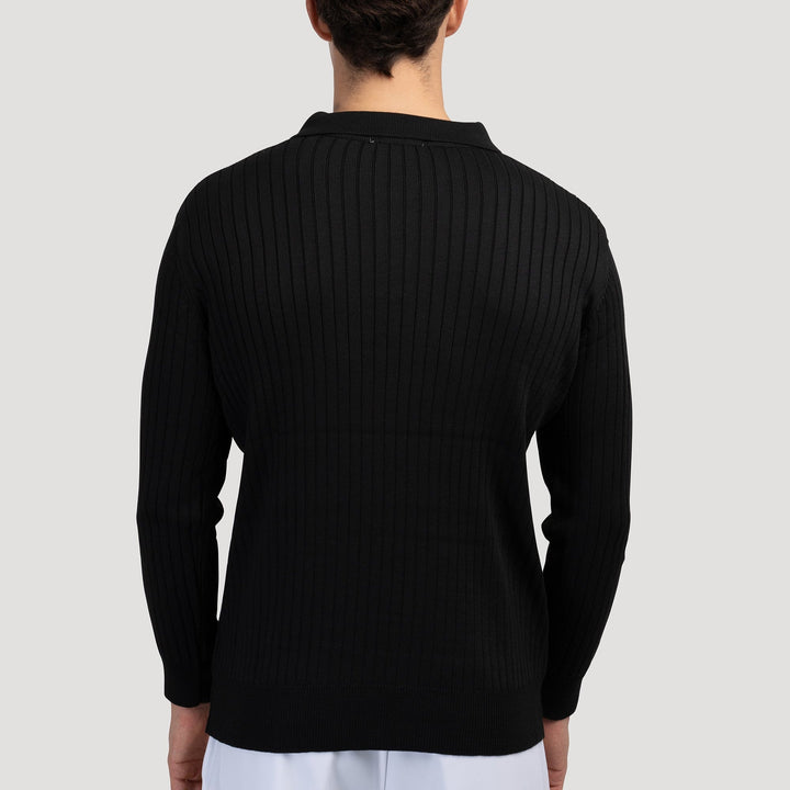Noah | Stilren Långärmad Piketröja med Ribbad Design 3