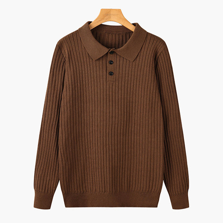 Noah | Stilren Långärmad Piketröja med Ribbad Design 4