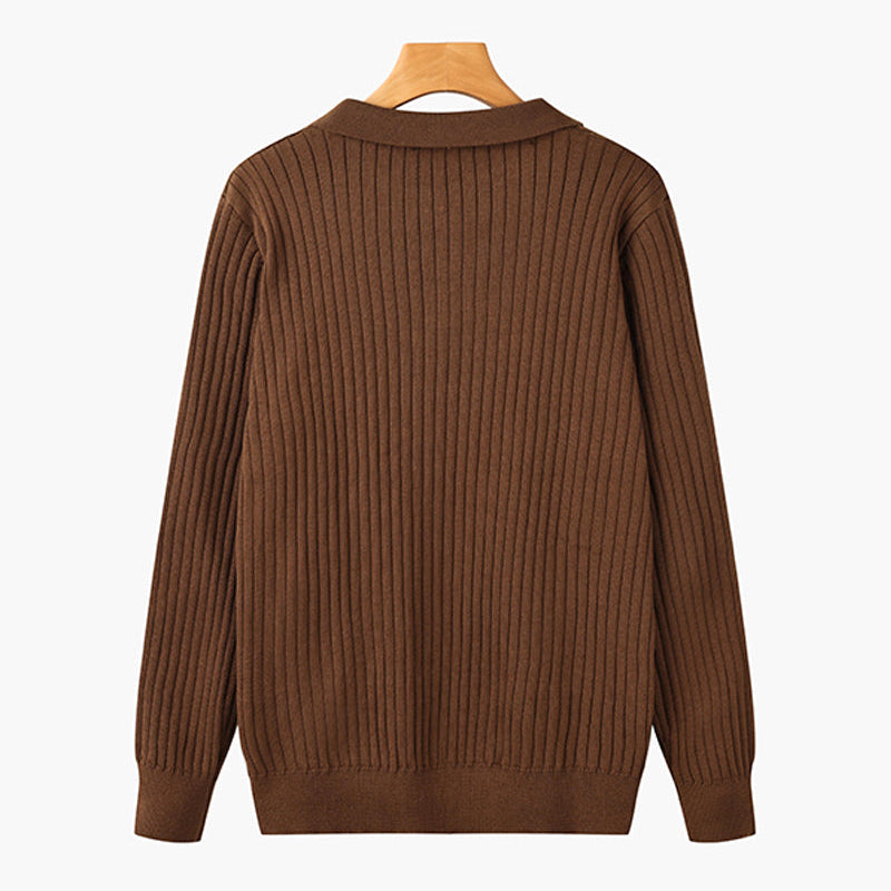 Noah | Stilren Långärmad Piketröja med Ribbad Design 6