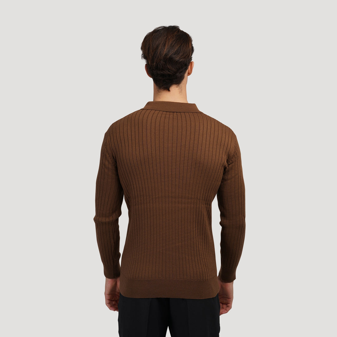 Noah | Stilren Långärmad Piketröja med Ribbad Design 7