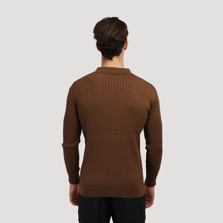 Noah | Stilren Långärmad Piketröja med Ribbad Design 7