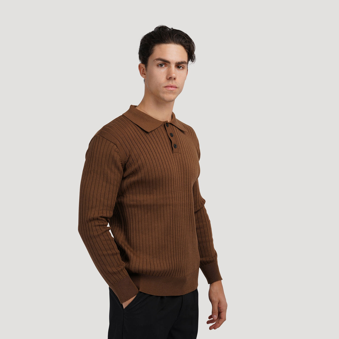 Noah | Stilren Långärmad Piketröja med Ribbad Design 8
