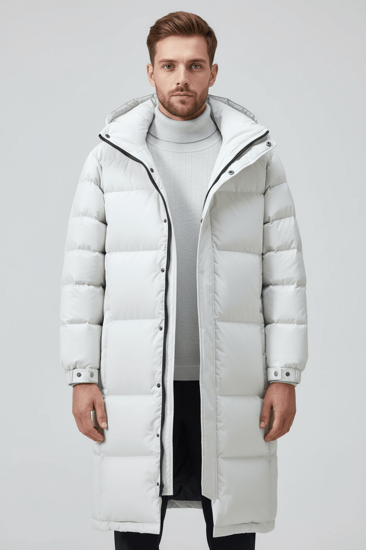 Noah | Tjockt Isolerad Trenchcoat för Män med Huva | Väderbeständig Design för Kalla Vinterdagar 1