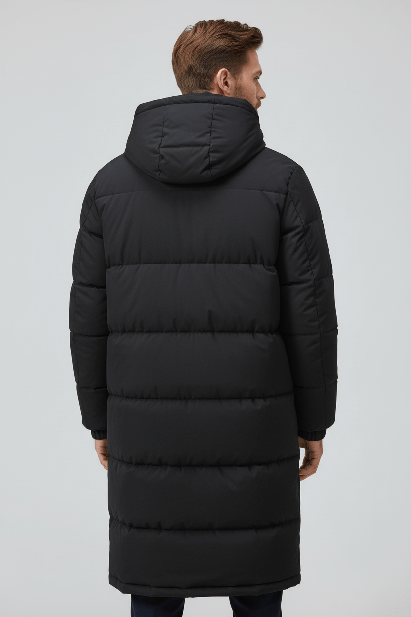 Noah | Tjockt Isolerad Trenchcoat för Män med Huva | Väderbeständig Design för Kalla Vinterdagar 2