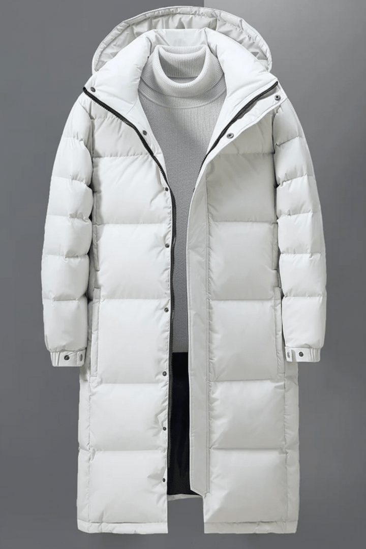 Noah | Tjockt Isolerad Trenchcoat för Män med Huva | Väderbeständig Design för Kalla Vinterdagar 6