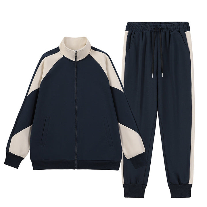 Noah | Trendig Höst Patchwork Tvådelad Outfit 1