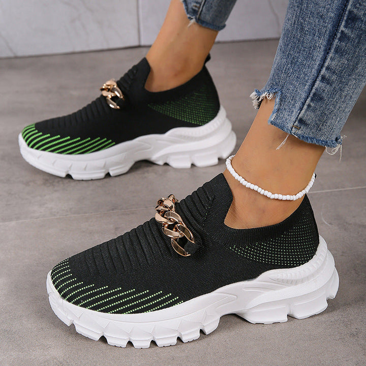 Oliver | Andningsbara Slip-On Skor för Dam med Mönster 1