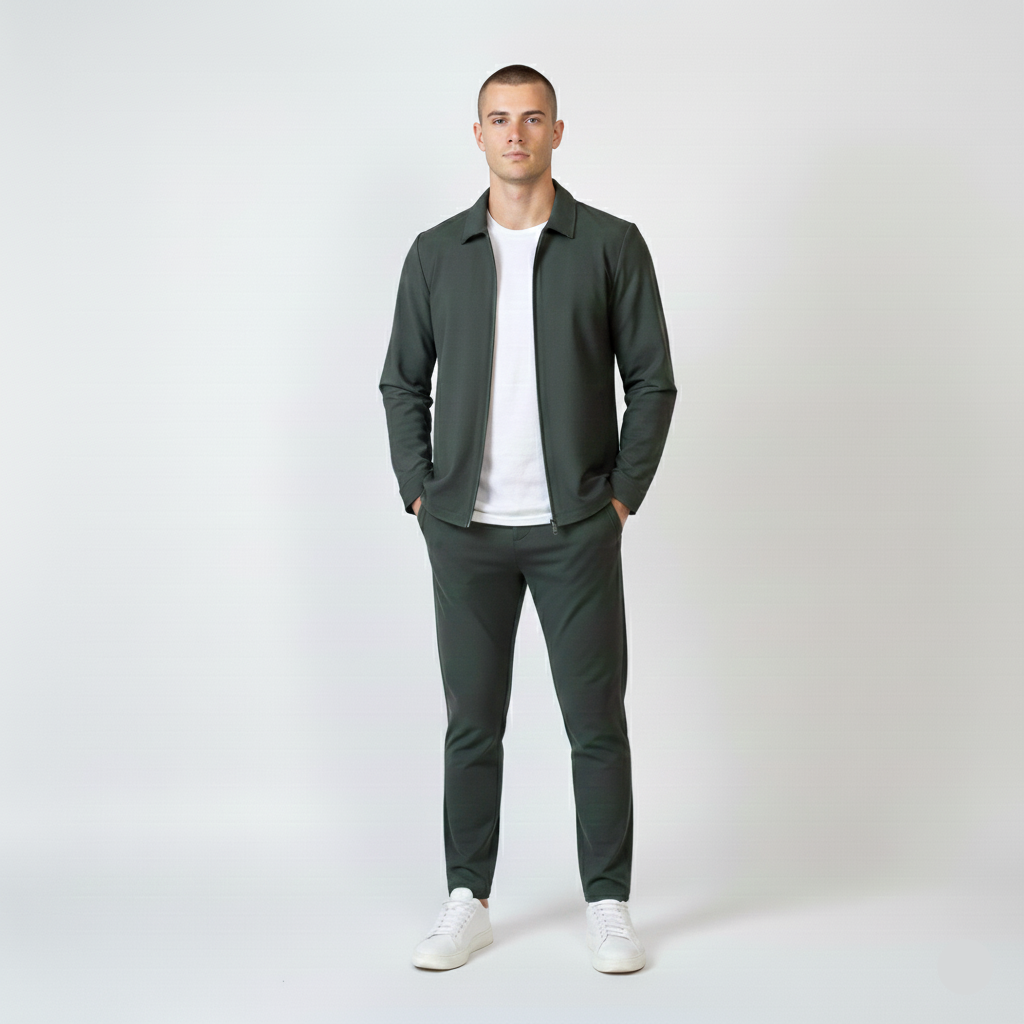 Oliver | Avslappnad Minimalistisk Tracksuit Set 0