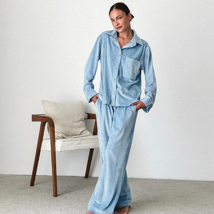 Oliver | Bekväm Stickad Pyjamas med Långärmad Kofta och Pyjamasbyxor 0