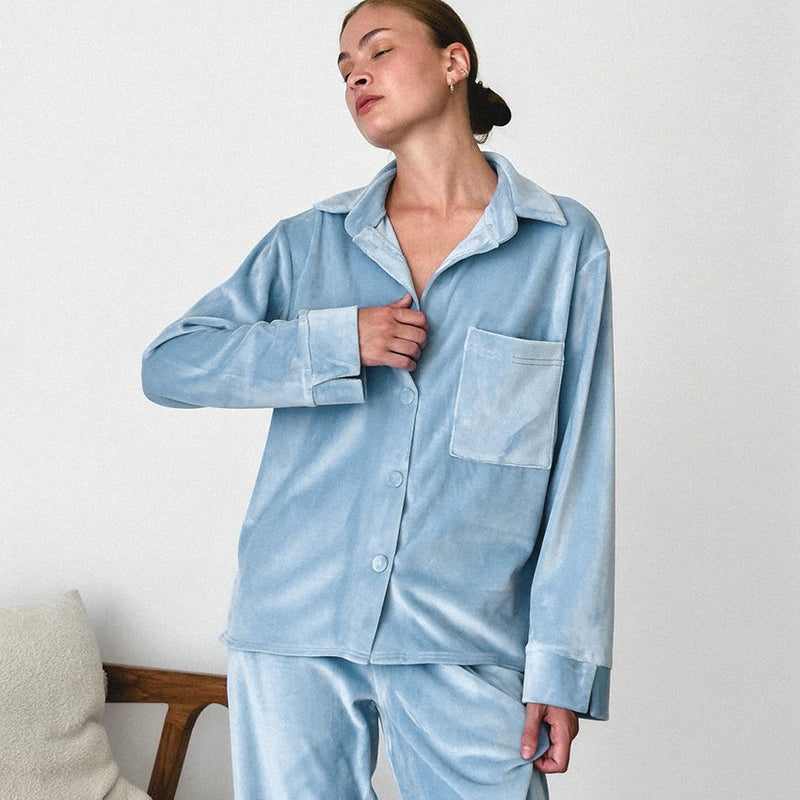 Oliver | Bekväm Stickad Pyjamas med Långärmad Kofta och Pyjamasbyxor 1