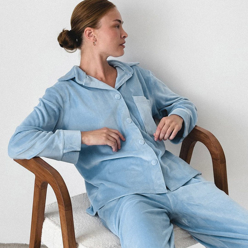 Oliver | Bekväm Stickad Pyjamas med Långärmad Kofta och Pyjamasbyxor 2