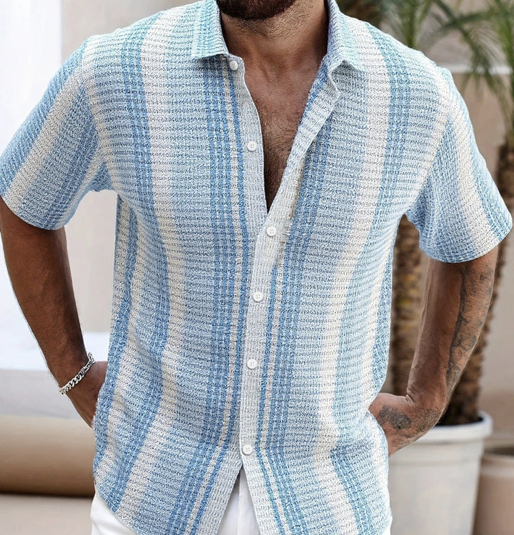Oliver | Blommig Slim Fit Kortärmad Kofta för Sommar 0