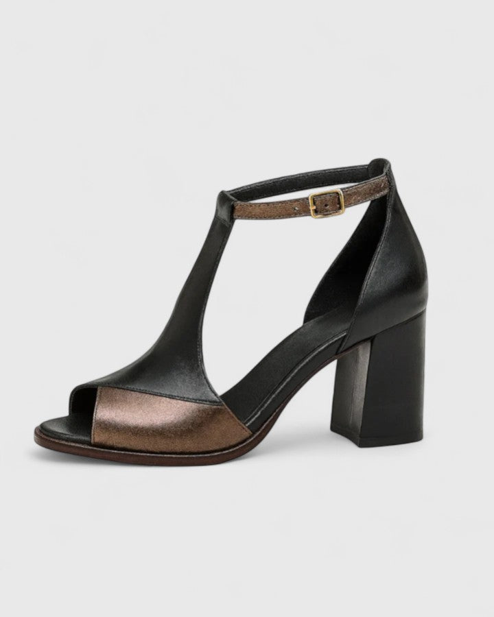 Oliver | Elegant Blockklack Sandaler med Öppen Tå 1