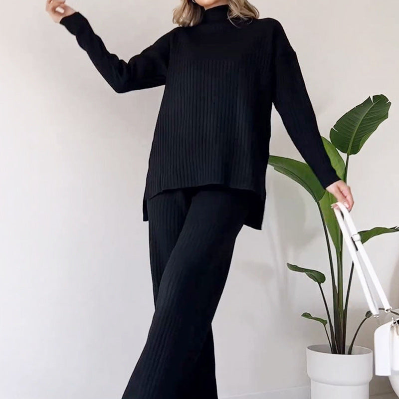 Oliver | Elegant Höstset med Polokrage och Raka Byxor 0
