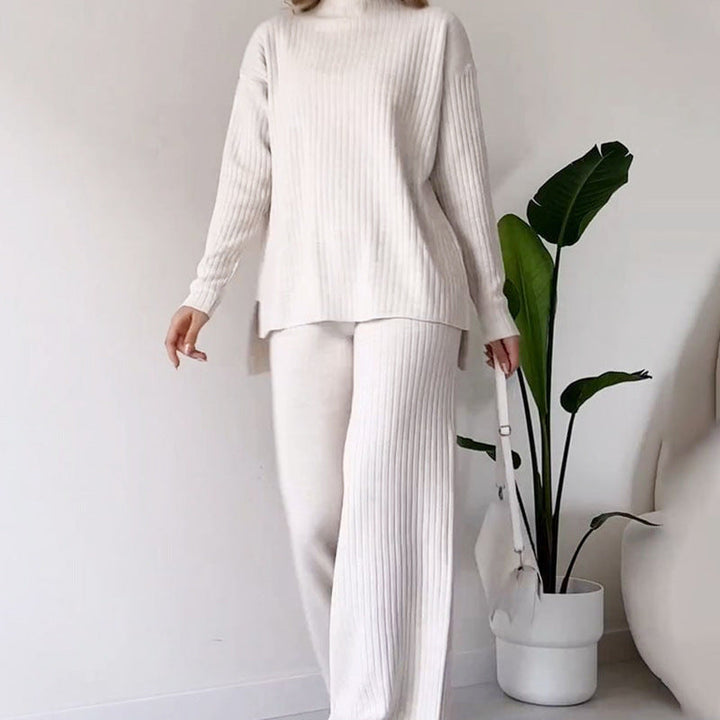 Oliver | Elegant Höstset med Polokrage och Raka Byxor 1