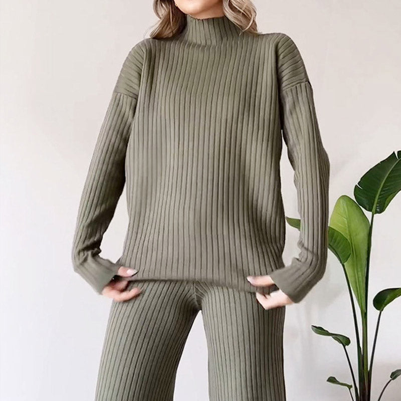Oliver | Elegant Höstset med Polokrage och Raka Byxor 3