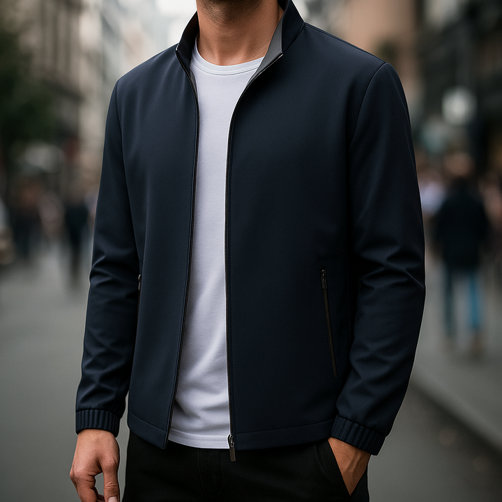 Oliver | Elegant Lätt Herrjacka Med Dragkedja 1