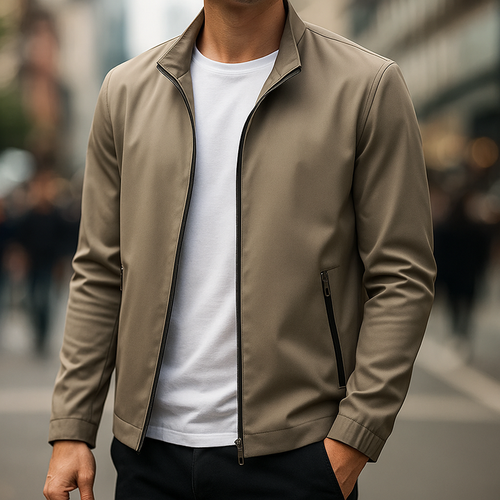 Oliver | Elegant Lätt Herrjacka Med Dragkedja 3