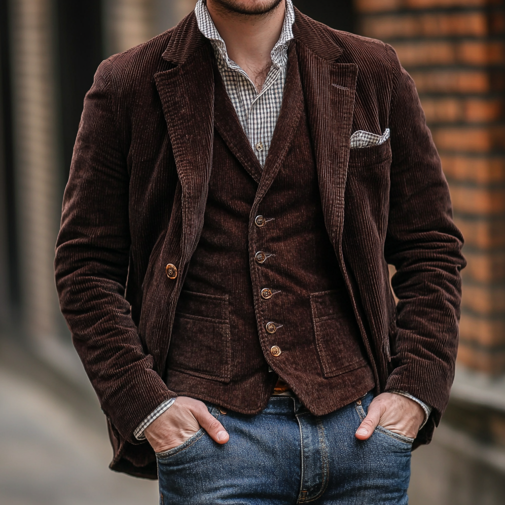 Oliver | Elegant Slim Fit Kostym Set Herr med Kavaj och Väst 2
