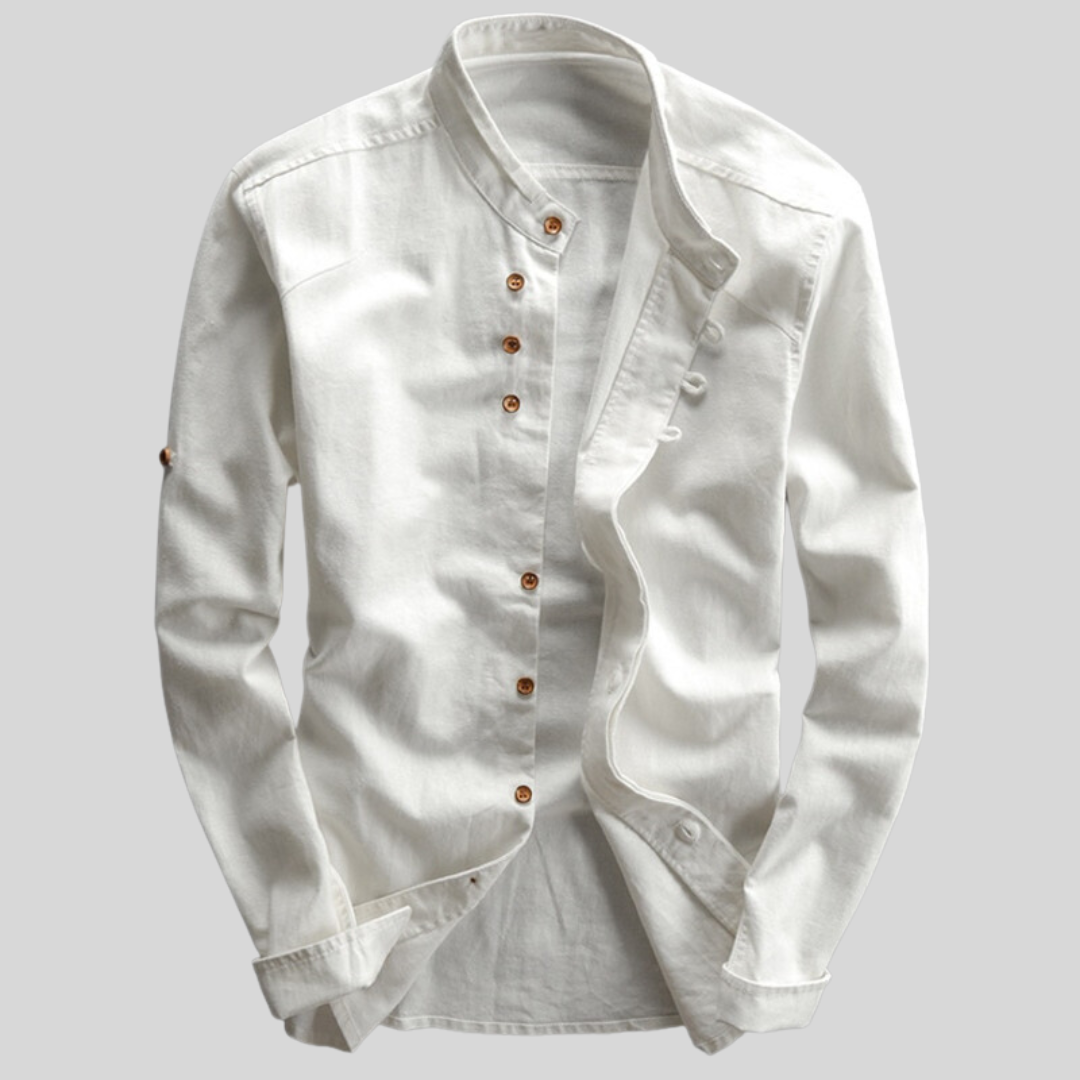 Oliver | Elegant Slim Fit Skjorta Med Öppen Krage 2
