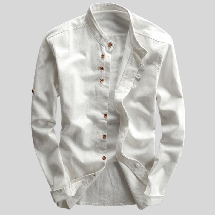 Oliver | Elegant Slim Fit Skjorta Med Öppen Krage 2