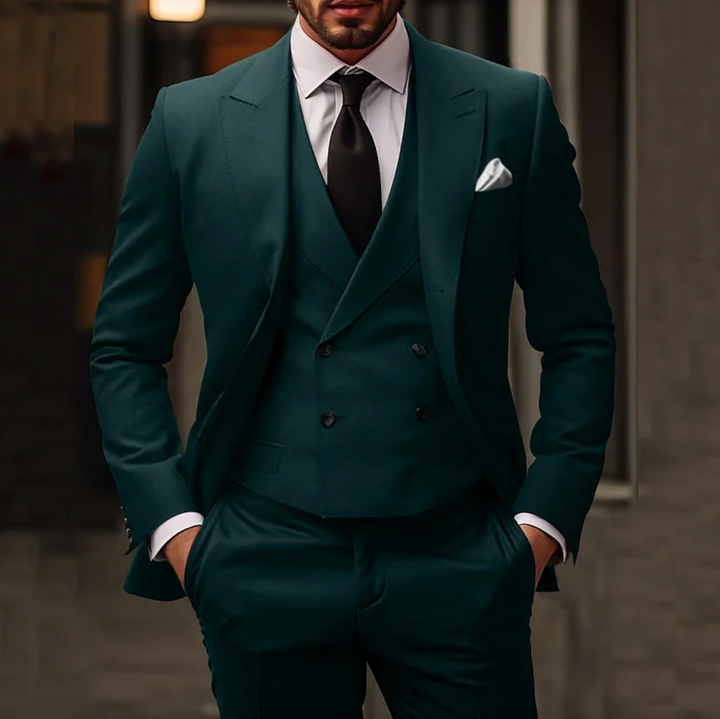 Oliver | Elegant Tredelad Kostym Herr med Kavaj, Väst och Byxor 2