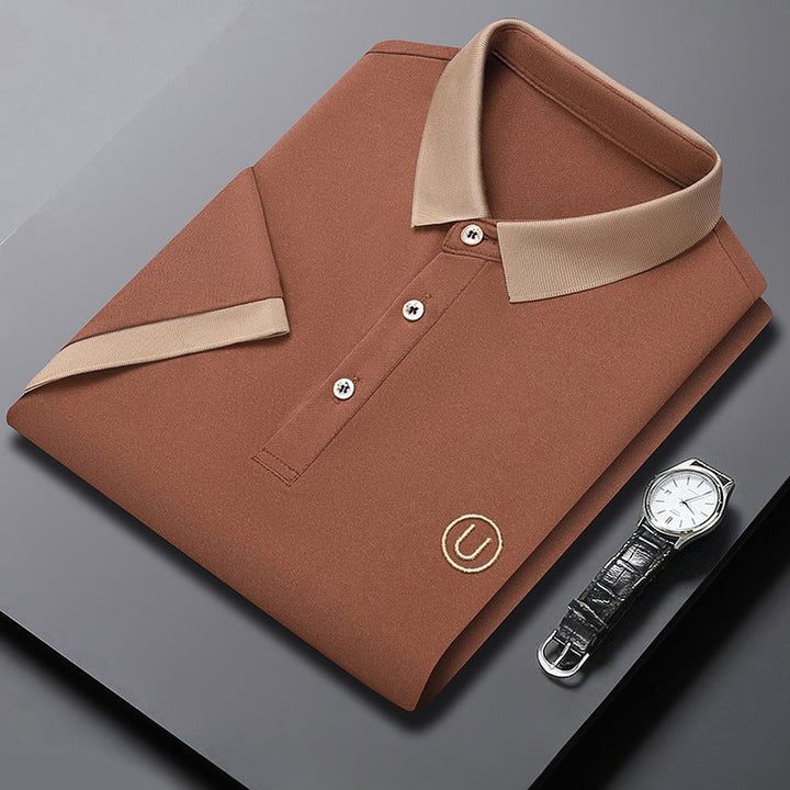 Oliver | Enkel Kortärmad Herrpoloshirt Med Strukturerad Krage 5