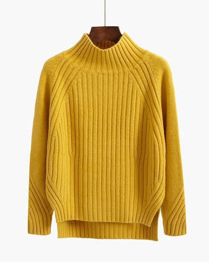 Oliver | Enkel Långärmad Pullover med Ribbade Kanter 0