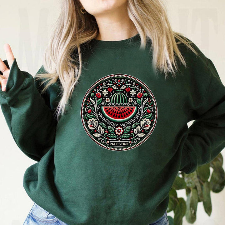 Oliver | Färgglad Långärmad T-shirt Herr med Vattenmelontryck 3