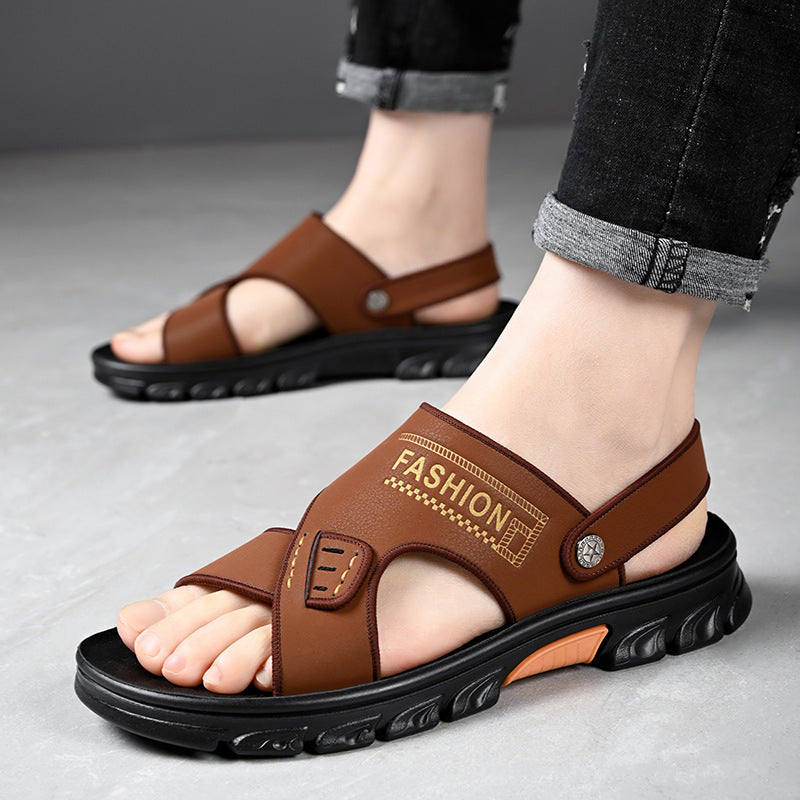 Oliver | Halkfria Herr Sandaler med Öppen Tå för Varmt Väder 2