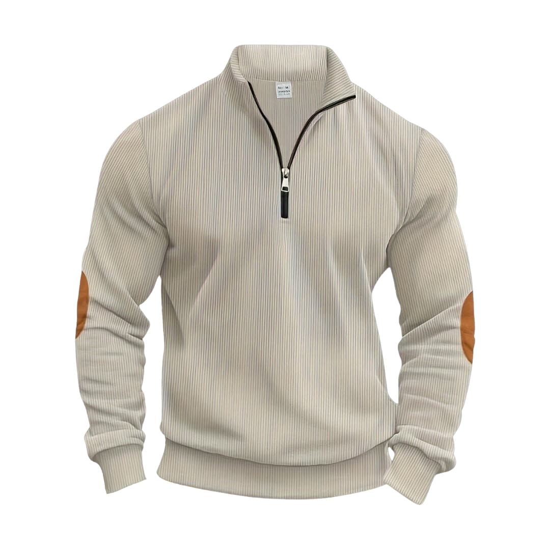 Oliver | Klassisk Ribbstickad Pullover för Män 0