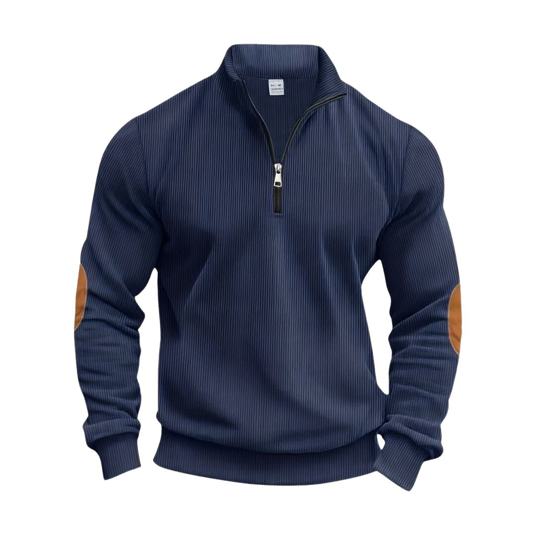 Oliver | Klassisk Ribbstickad Pullover för Män 1