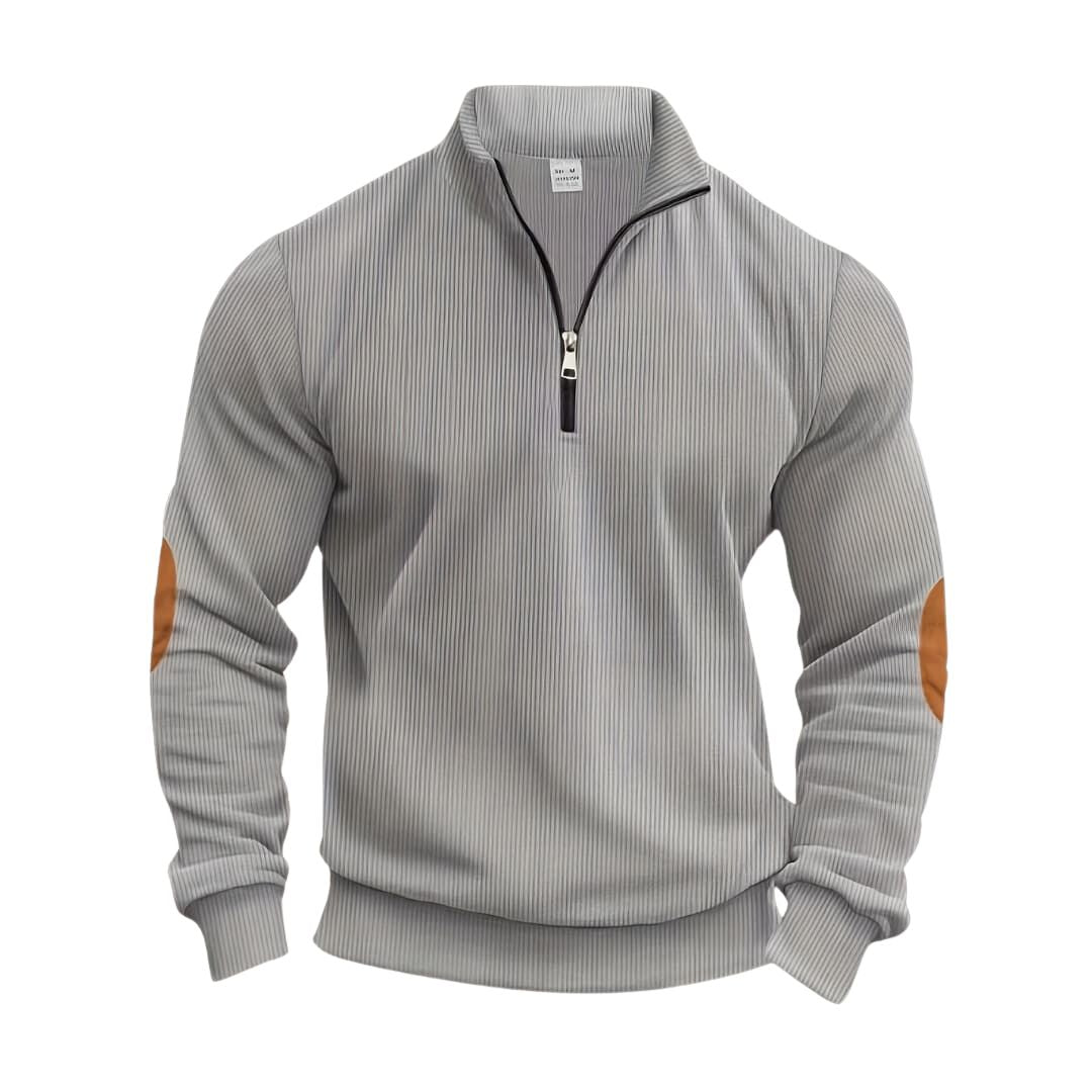 Oliver | Klassisk Ribbstickad Pullover för Män 2