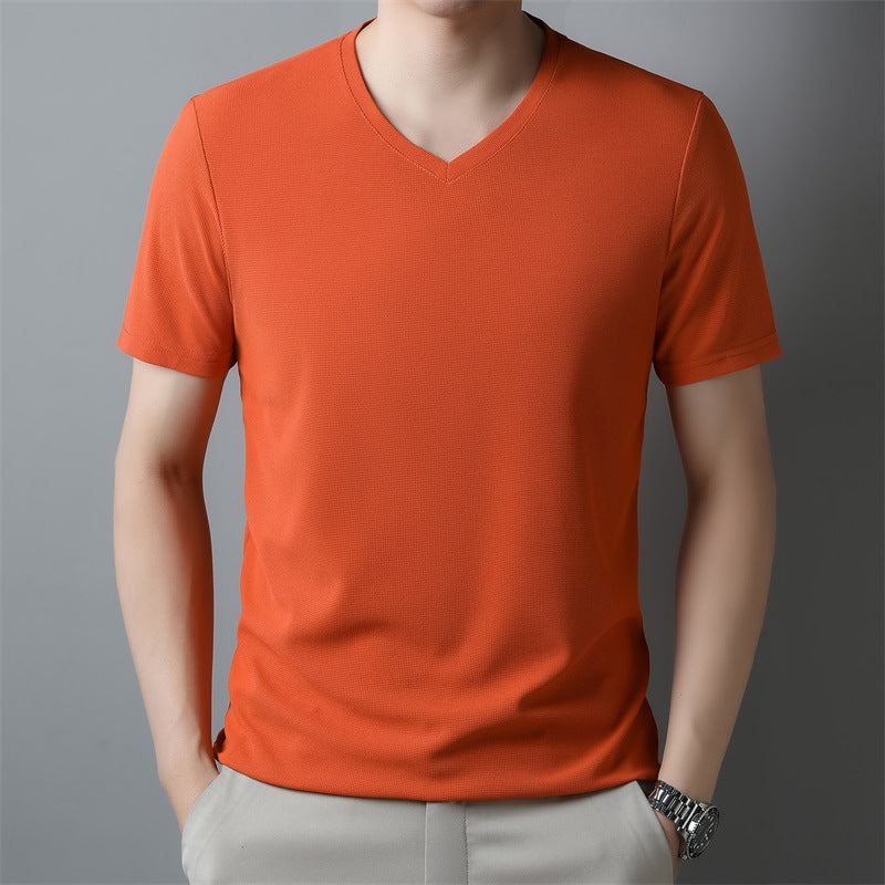 Oliver | Kvalitets Vit T-Shirt Herr med V-ringning 1