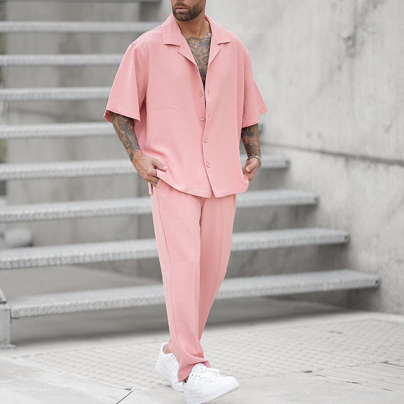 Oliver | Lätt Sommar Tvådelat Set med Skjorta och Byxor 1