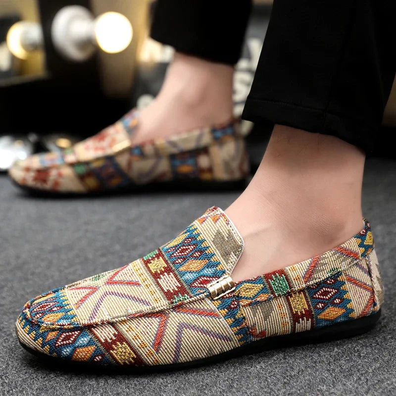 Oliver | Lätta Aztek Loafers för Män med Gummisula 4