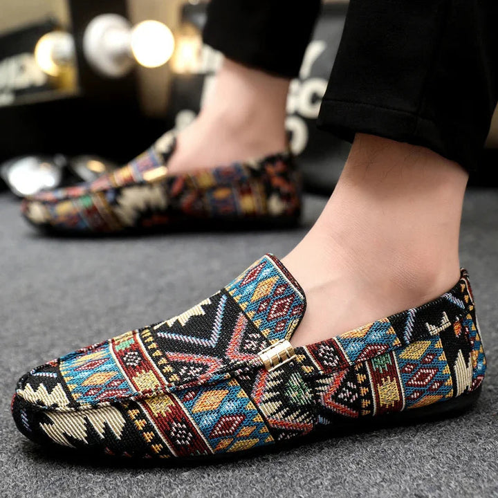 Oliver | Lätta Aztek Loafers för Män med Gummisula 8