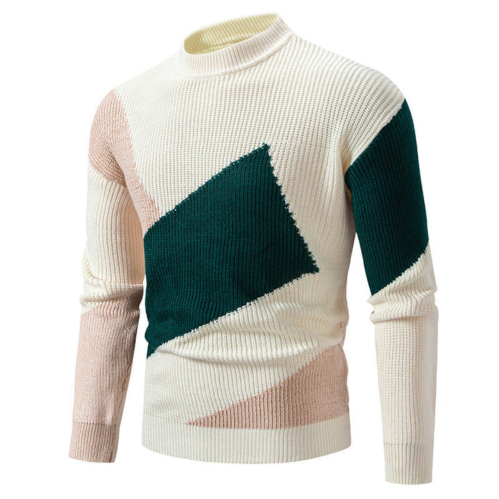 Oliver | Mångsidig Jacquard Herr Tröja med Rund Hals 1