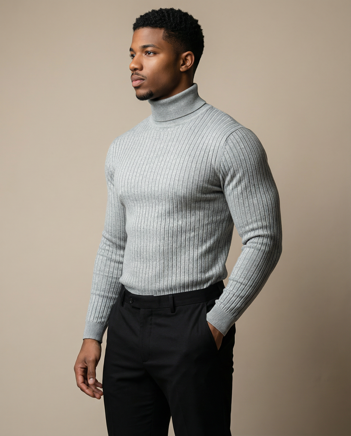 Oliver | Modern Ribbad Turtleneck Tröja för Vintern 2