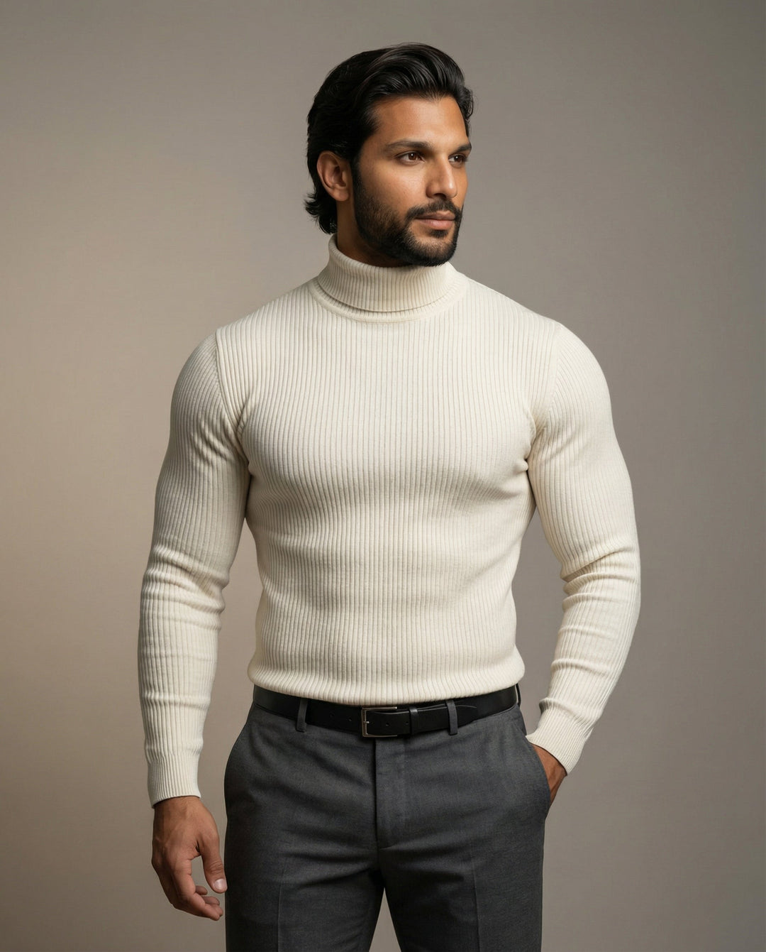 Oliver | Modern Ribbad Turtleneck Tröja för Vintern 3