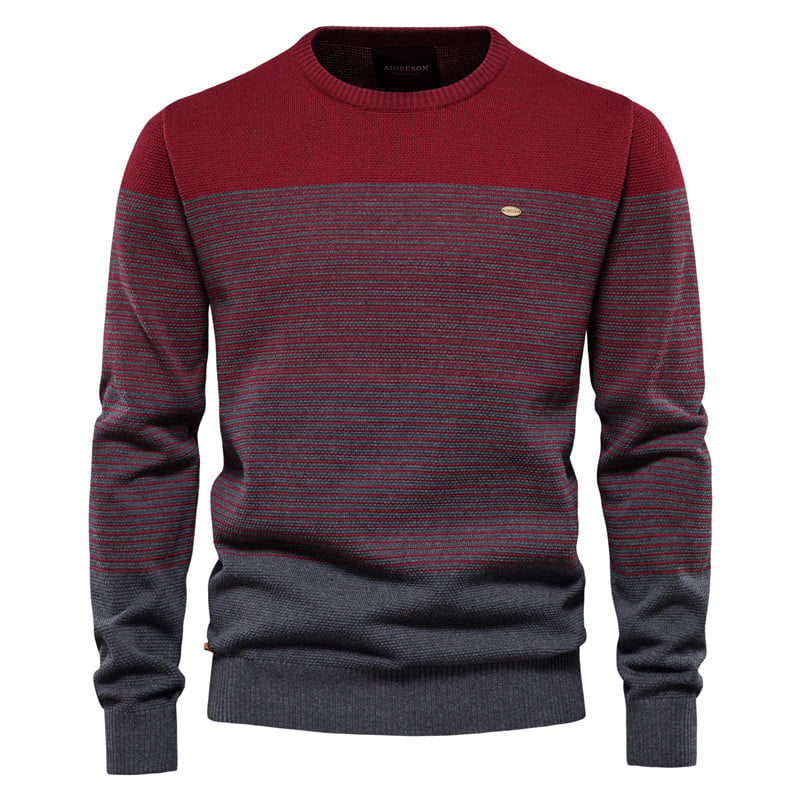Oliver | Modern Slim Fit Herr Tröja Med Rund Halsringning 2