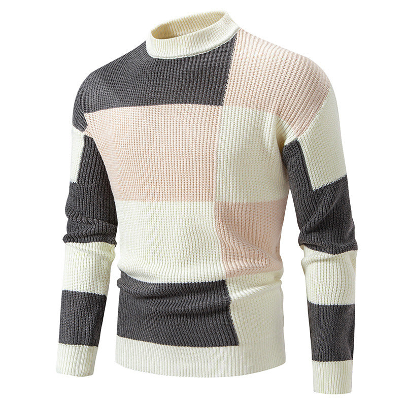 Oliver | Modern Svart Långärmad Tröja med Halv Polokrage 2