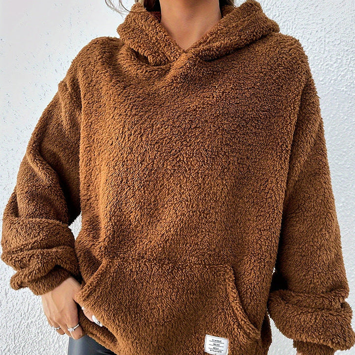 Oliver | Mysig Brun Hoodie med Huva 0