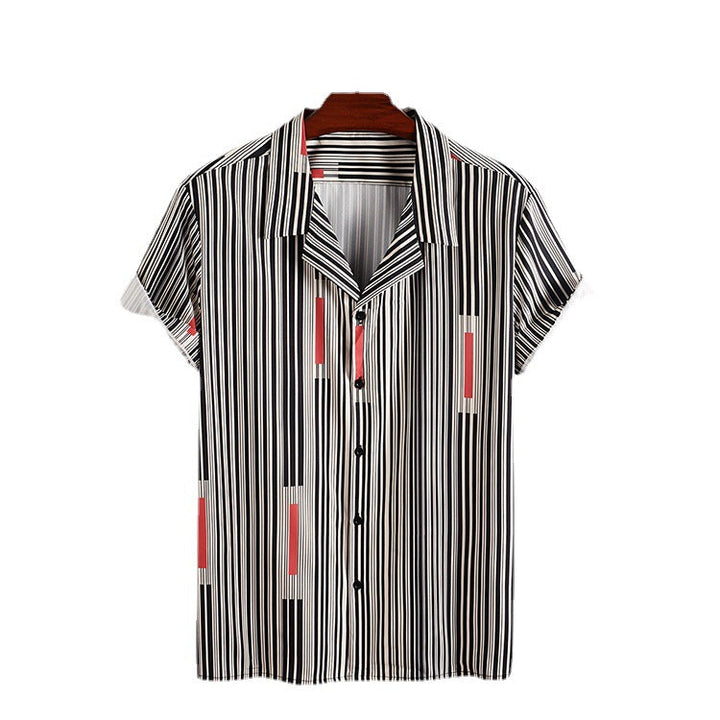 Oliver | Randig Slim Fit Kortärmad Kofta 0