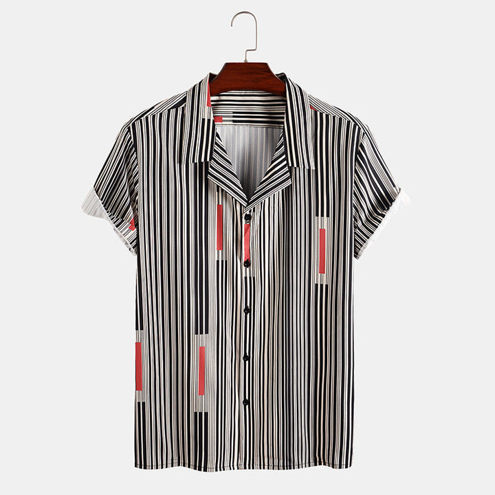 Oliver | Randig Slim Fit Kortärmad Kofta 1