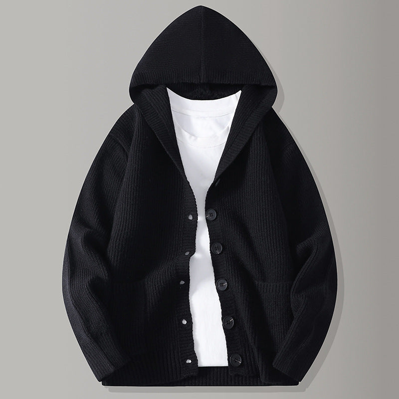 Oliver | Ribbed Knit Hoodie Cardigan for Men 2