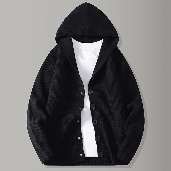 Oliver | Ribbed Knit Hoodie Cardigan for Men 2