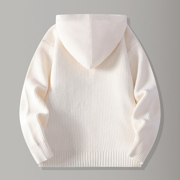 Oliver | Ribbed Knit Hoodie Cardigan for Men 3