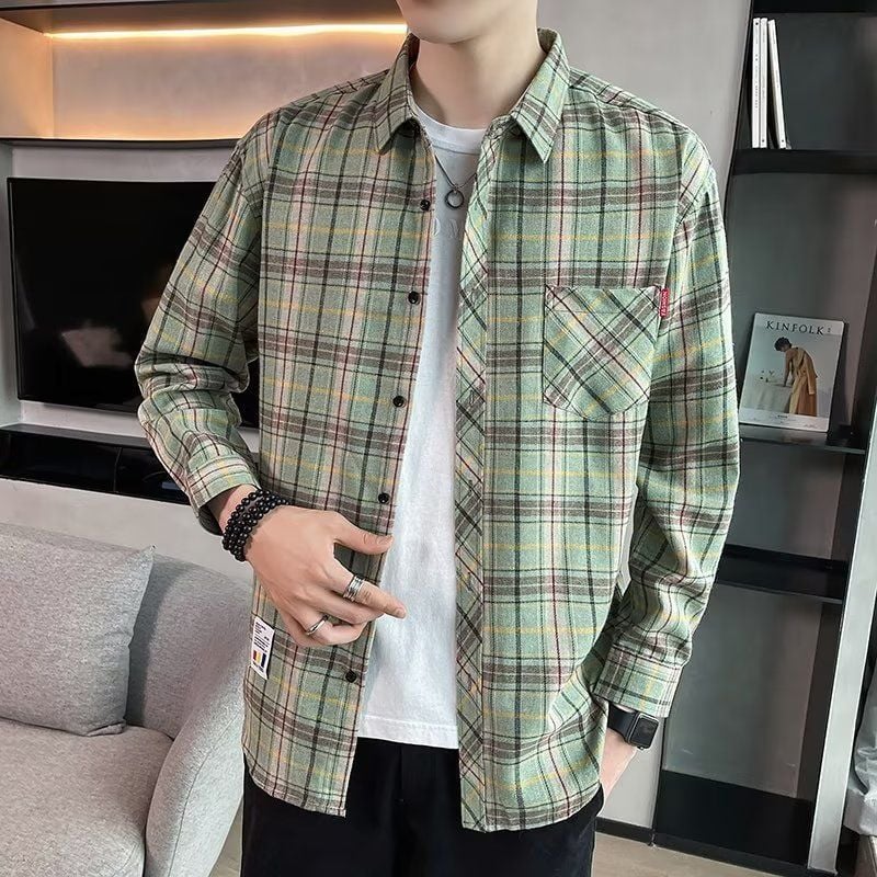 Oliver | Rutig Långärmad Skjorta för Vårbruk med Slim Fit 12
