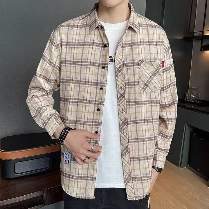 Oliver | Rutig Långärmad Skjorta för Vårbruk med Slim Fit 13